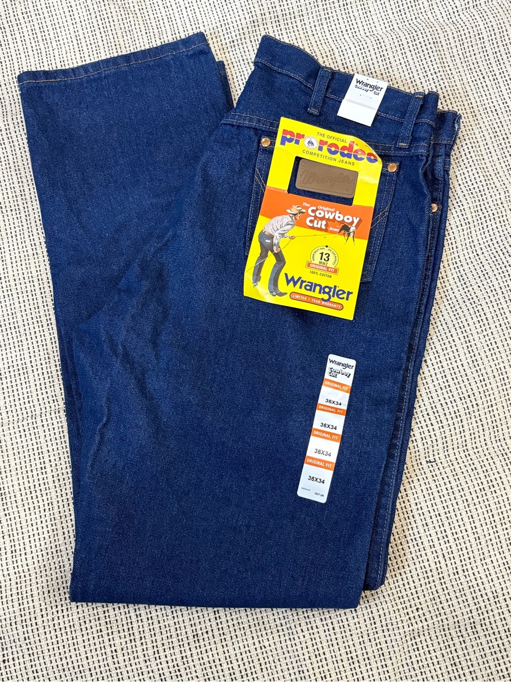 Wrangler Men's Bootcut Jeans - Dark Blue Denim